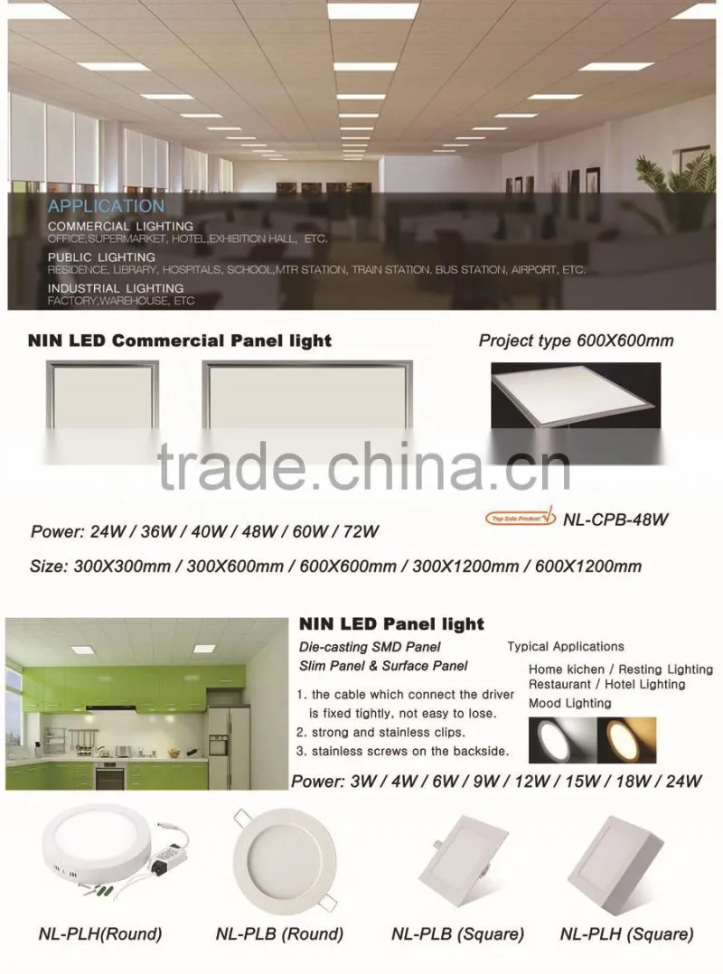 3w round slim panel light