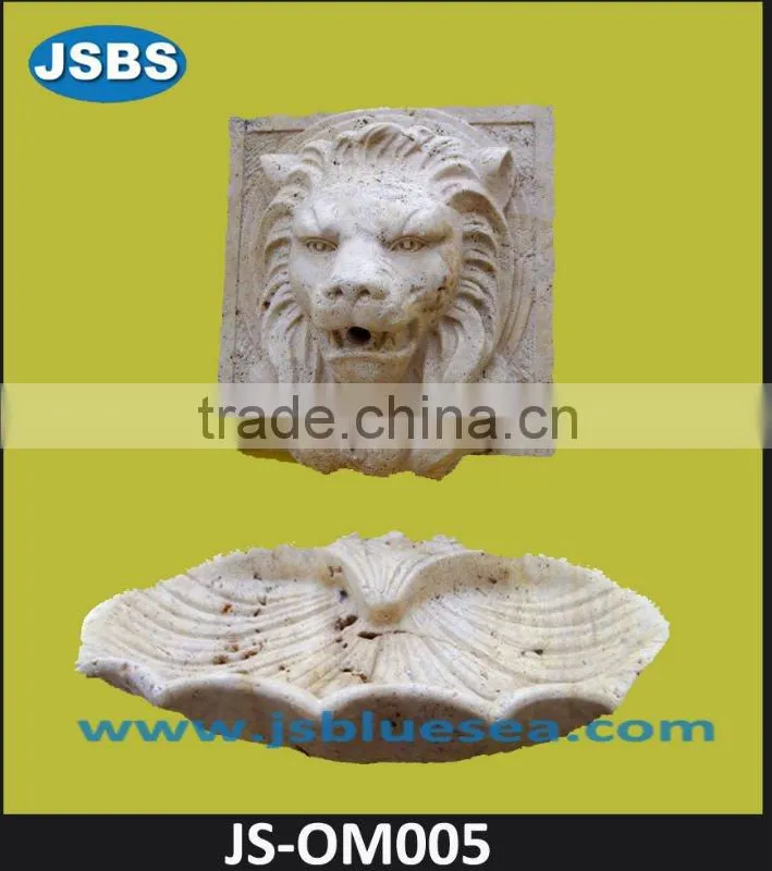 Polished marble nude lady statue in wall