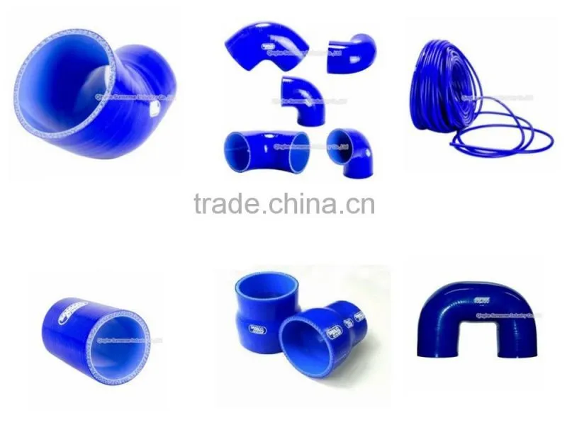 silicone hose customized logo/1 inch rubber water hose pipe/u shape rubber radiator hose