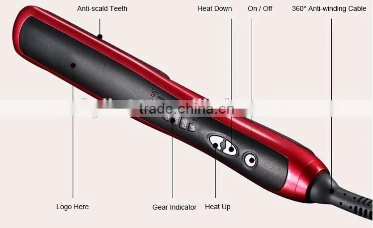 New Electric Ceramic Iron Hair Straighten Comb Profeessional Hair Straightener