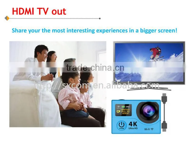 hot sales! WiFi/remote control Waterproof Dual Screen 4K 25fps/ 2.7K 30fps/ 1080P 60fps HD Sports Camera--DV-24