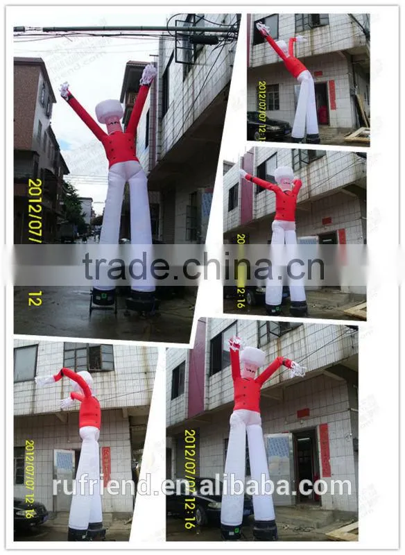 Cheap Hotel Promotions chef with red inflatable advertising air dancer