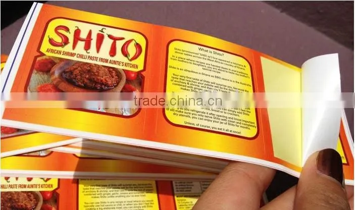 Custom adhesive label sticker,heat resistant labels stickers,adhesive sticker labels