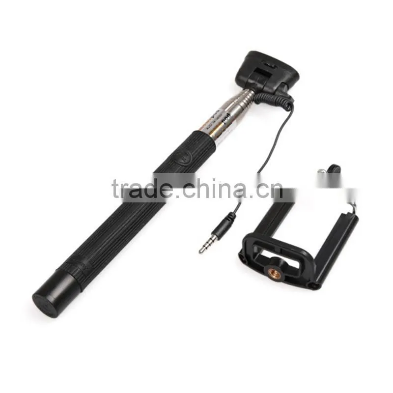 2016 New Factory Monopod Bluetooth Selfie Stick with Bluetooth Shutter Button