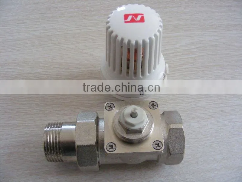 china supplier 1" straight way thermostatic radiator valves(low resistance)