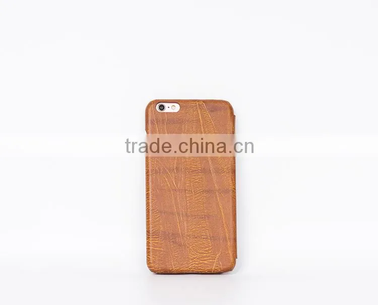 Slim leather cover for 6S with edge oil, oil case with logo