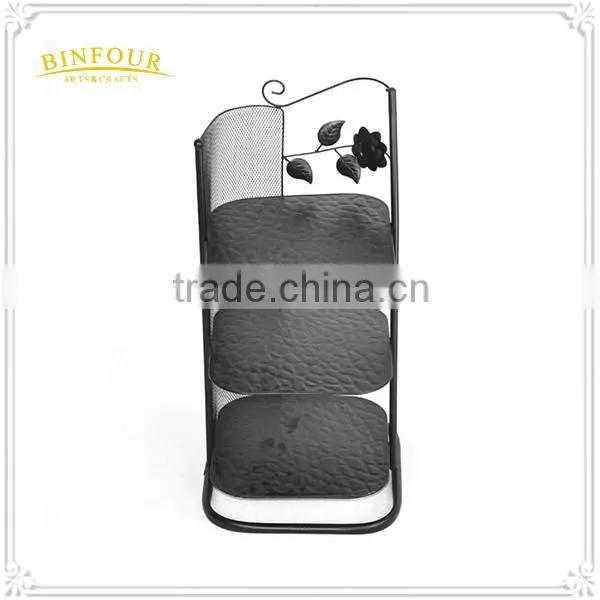3 layers room corner metal shoes rack for home deco