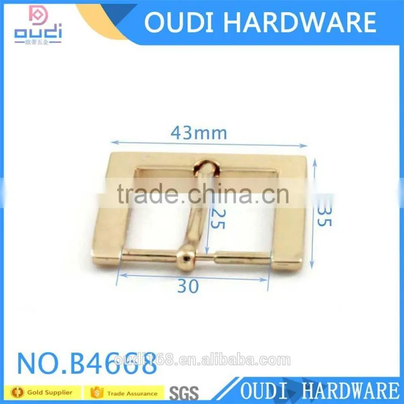 30mm shiny plating zinc alloy metal buckle for garment accessories