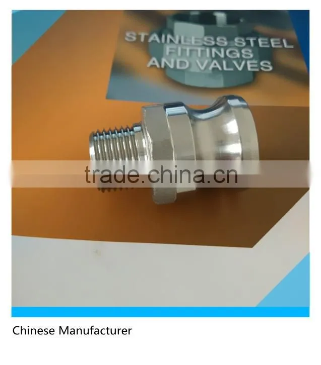 316 Stainless Steel Quick Coupling Type F 1/2" Male Thread Adaptor
