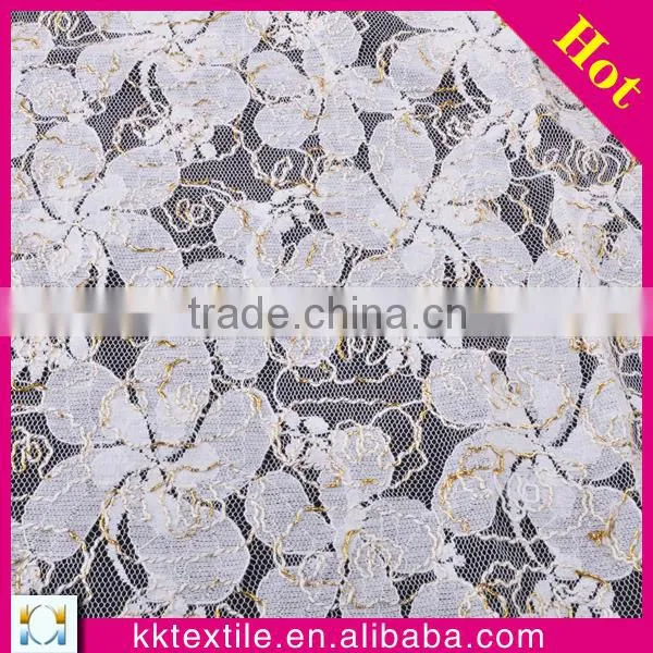 golden wedding decoration girl dress lace fabric