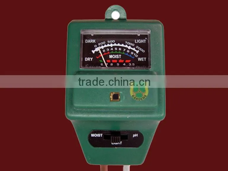For garden PH moisture light soil meter 3 in 1