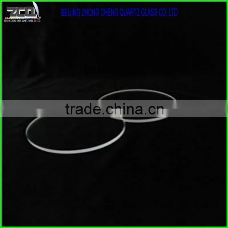 Polishing High Purity Round Quartz Glass Sheet Fused Silica Window