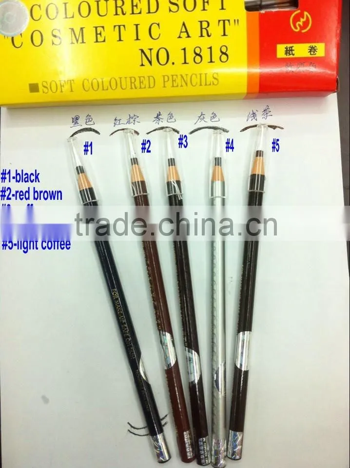 5 Colors High Quality Soft Crayon Waterproof Eyebrow Eyeliner Pencil Fashion Women Beauty Makeup Eyebrow Enhancer