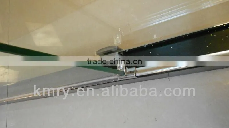 Stainless Steel Square Double Sliding Frameless Simple Enclosed Shower Cabin(KT5347)