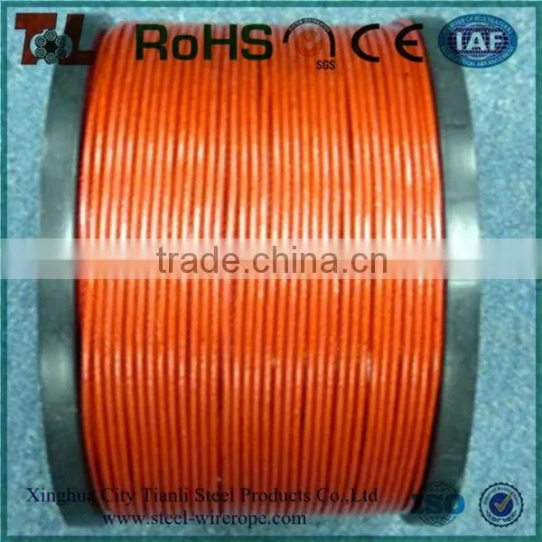 High Quality Black Nylon Wire Rope/ Nylon coated wire rope