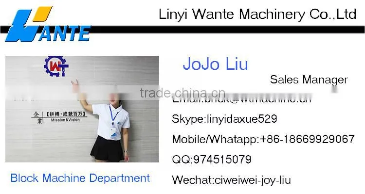2015 China Block Machinery QT6-15B automatic cement block making machine