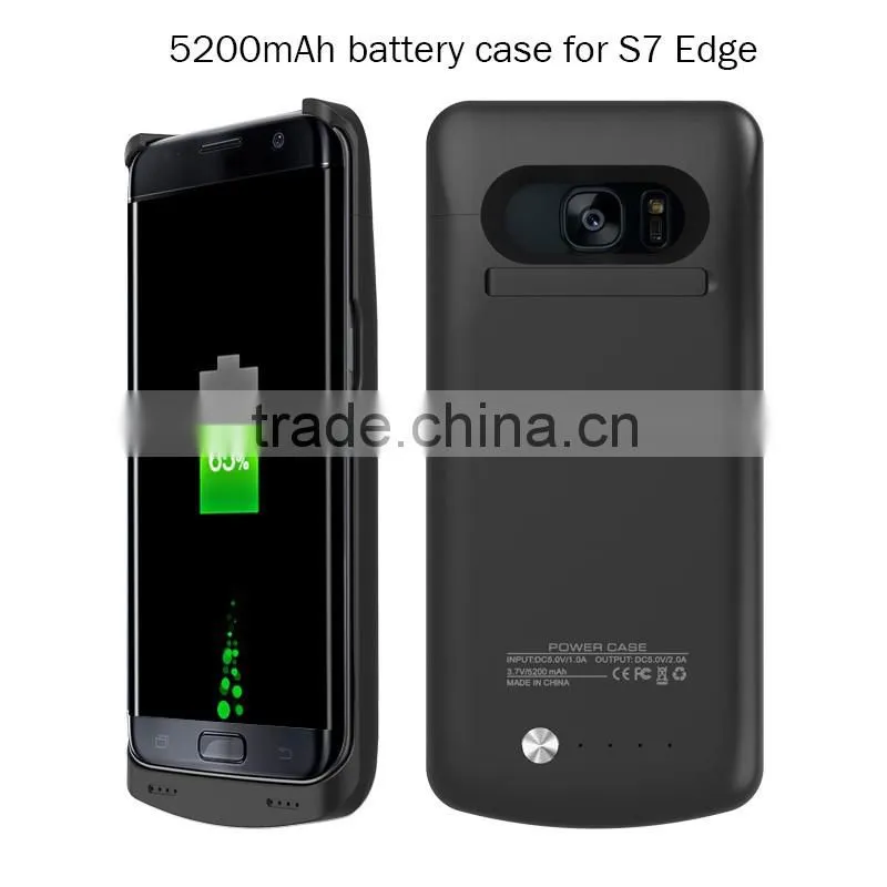 Mobile phone shell power bank 5200mah battery case for S7 edge capacity 5200mah power bank