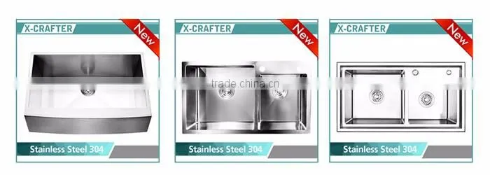 Pro CNC welding process two holes double bowl small corner brushed kitchen sink cabinet