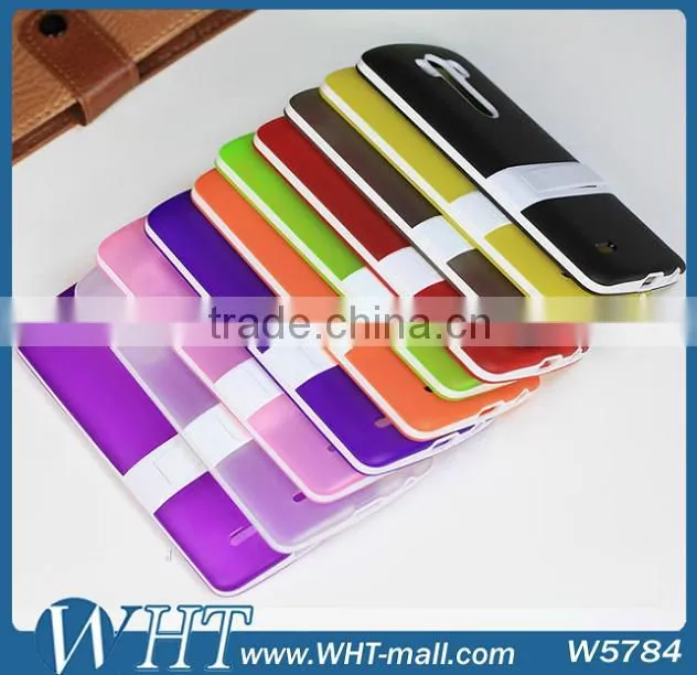 Matte TPU Mobile Phone Case for LG G3 with PC Stand