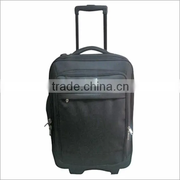 Polyester oxford fabric carry on board cabin travel hand luggage wheeled bag