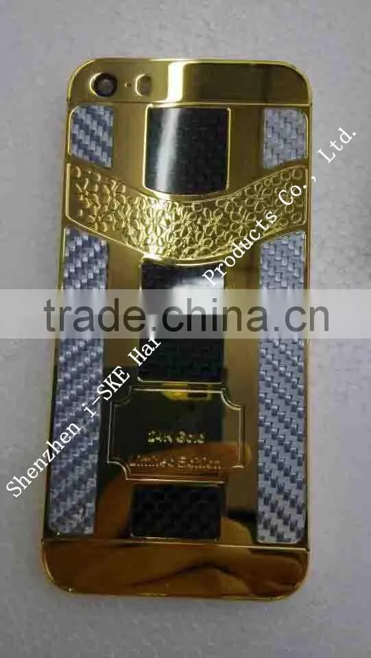 Luxury Christmas gift and popular design for iphone 5 5s 24kt gold cover