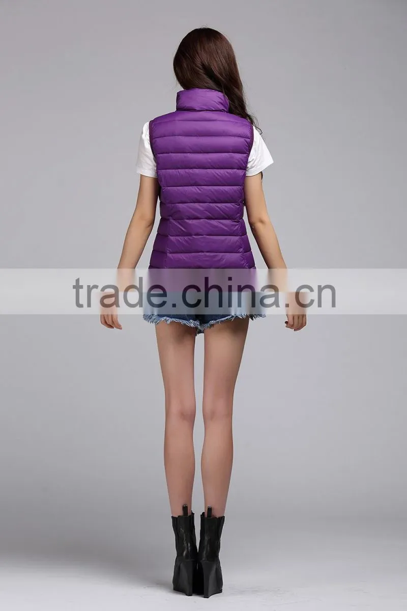 2015 stylish popular women casual down waistcoat for winter
