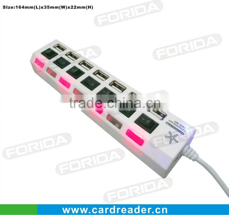 New High Quality Mini 7 Port USB Hub 2.0