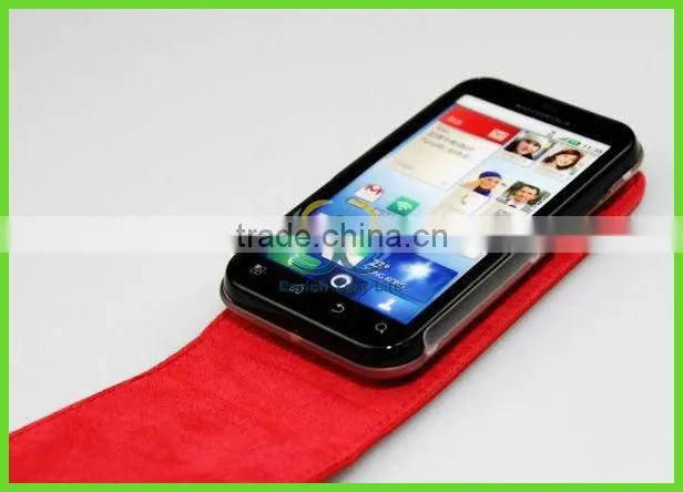 new gift red leather case for alcatel phone for moto