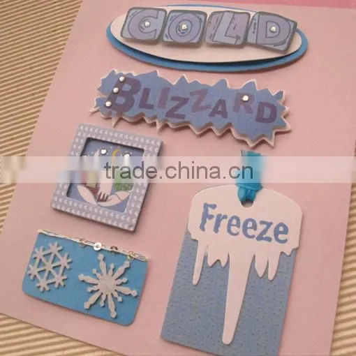 glitter 3d handmade sticker