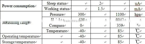SPC02 Compass pressure pedometer module