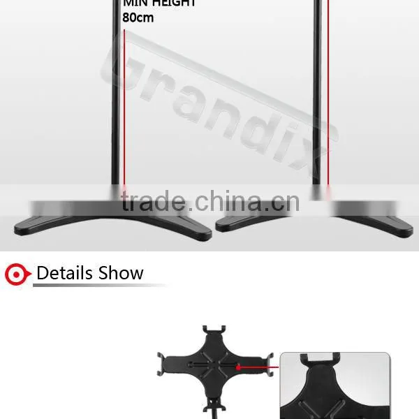 Universal flexible bedroom tablet floor stand