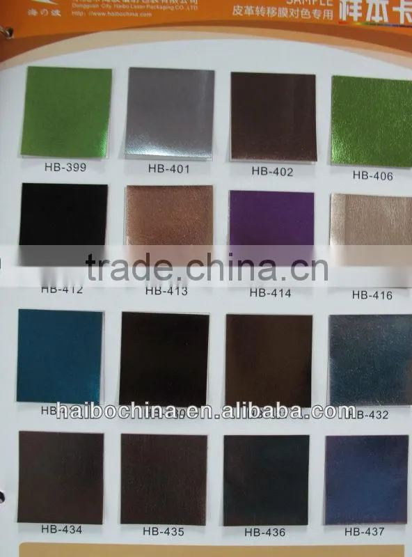 Heat press printing film for leather