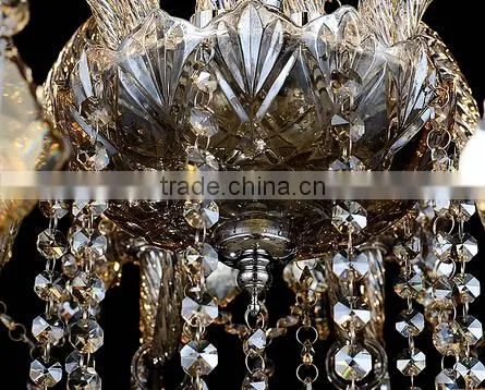 Good Quality K9 Crystal Chandelier Living Room Chandelier,Dining Room Chandelier light with 5 lights Cognac color
