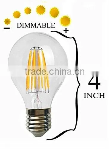 110lm/w cri80 2W 4W 6w 8w 220-240V E27 E14 led filament bulb,360 degree led bulb,edison led filament bulb