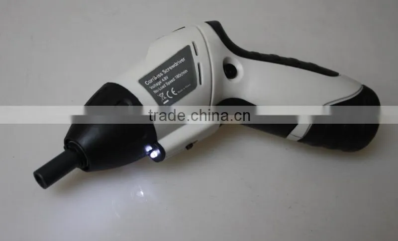 74pcs 4.8Volt cordless screwdriver with LED light /folded handle in BMC packing with accessories