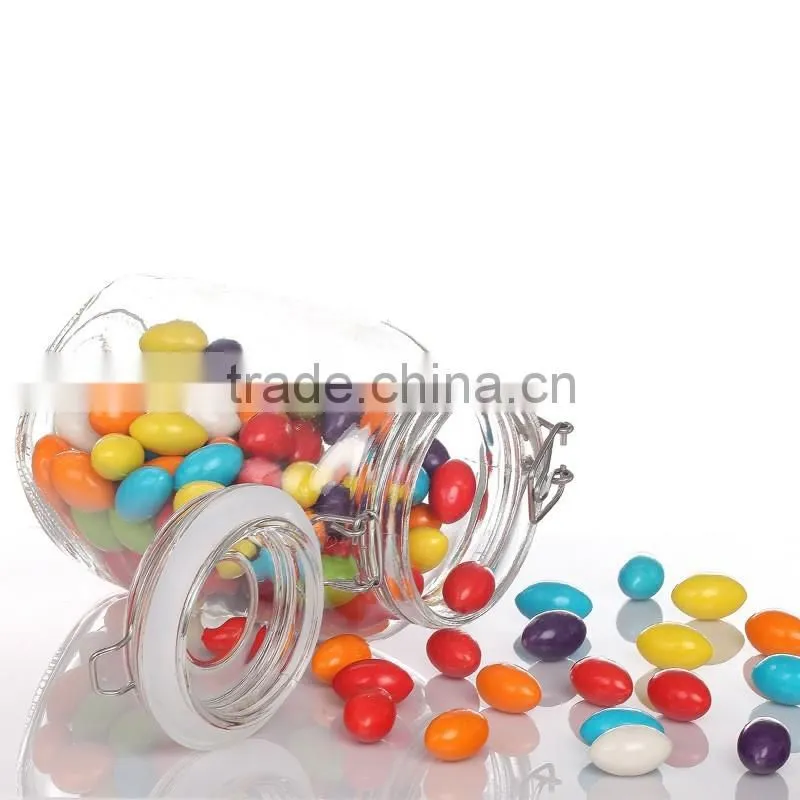 500ml PET clear plastic candy jar with screw cap