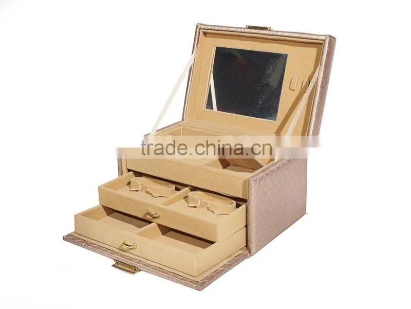 2015 Luxury Fashion Multi-functional Leather Dressing Box With Fish Scales