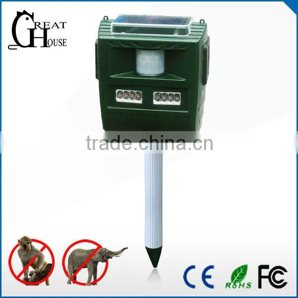GH-192B Newest Solar powered multifunctional wild animal repeller