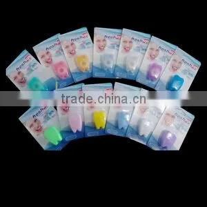 Nylon bristle tooth brush with dental floss and dental floss pick