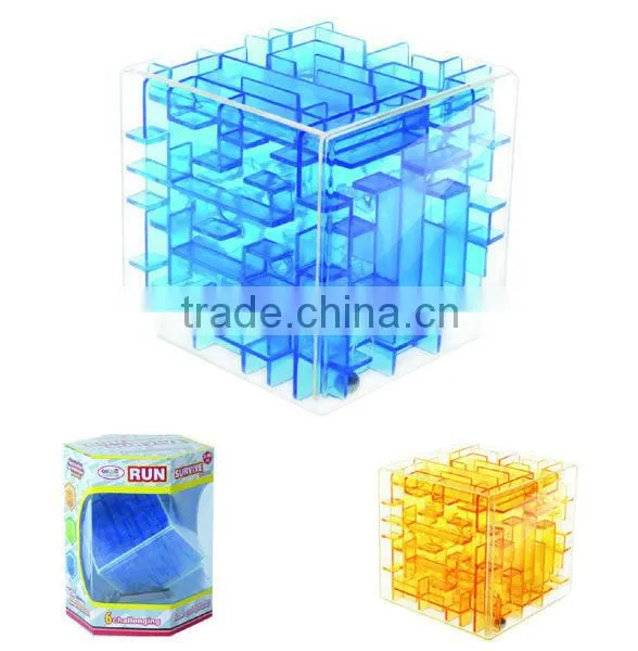 solid color 3d puzzle cube maze puzzle game