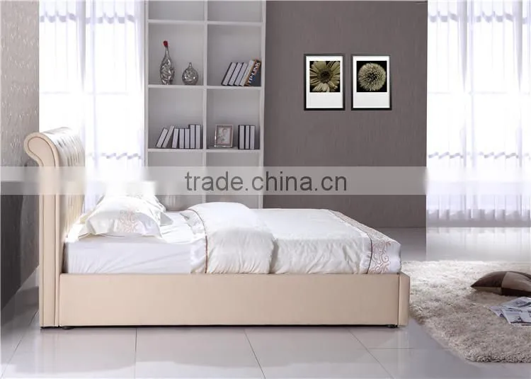Lift Up Storage Bed With Leather Upholstered YD03