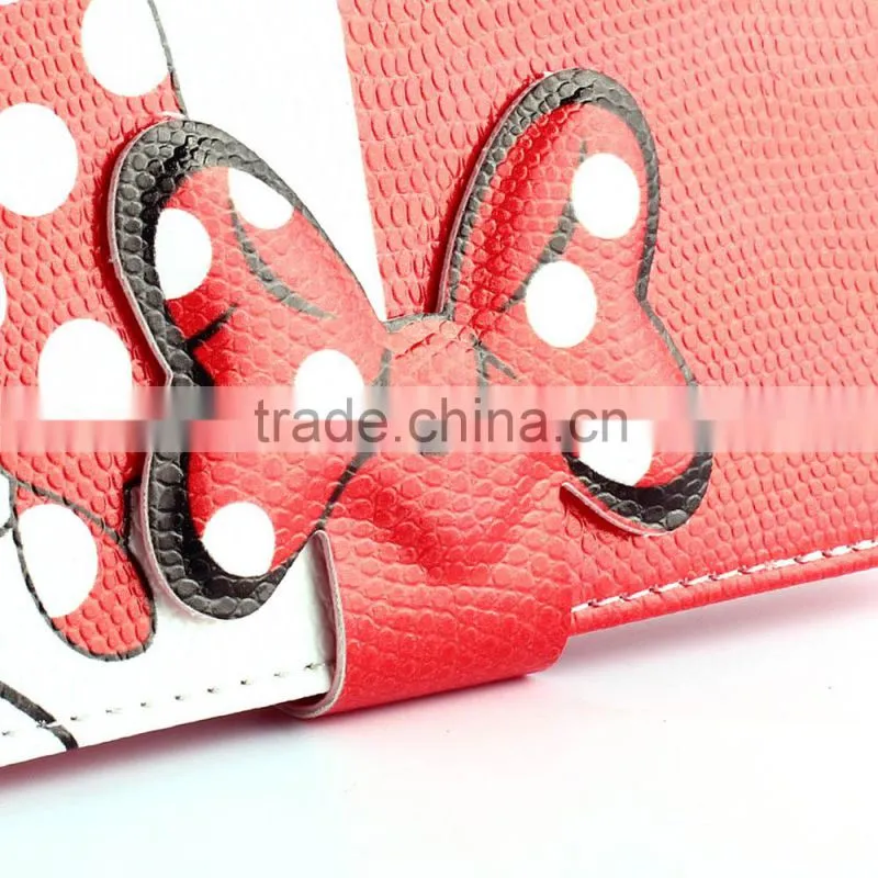 Patent Design Bowknot Button Wallet Leather Case For iPhone 5/5s