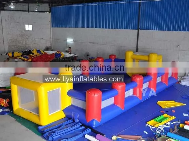 air sealed Inflatable outdoor soap football field on sale, inflatable soap soccer field