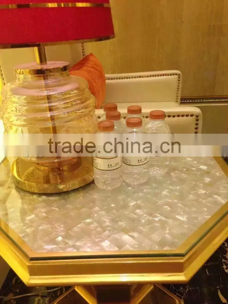 Triangular white mother of pearl shell mosaic tile for interior wall