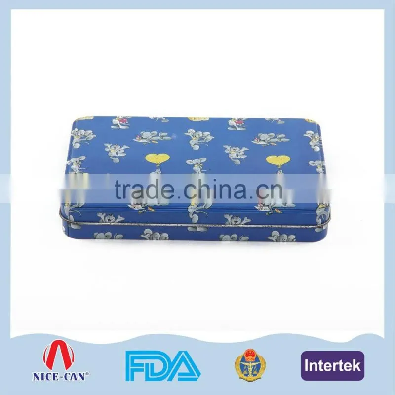 Customized design pencil metal color tin box