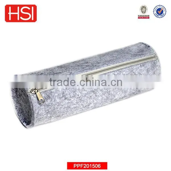 2016 best cylinder zipper pencil case for high school