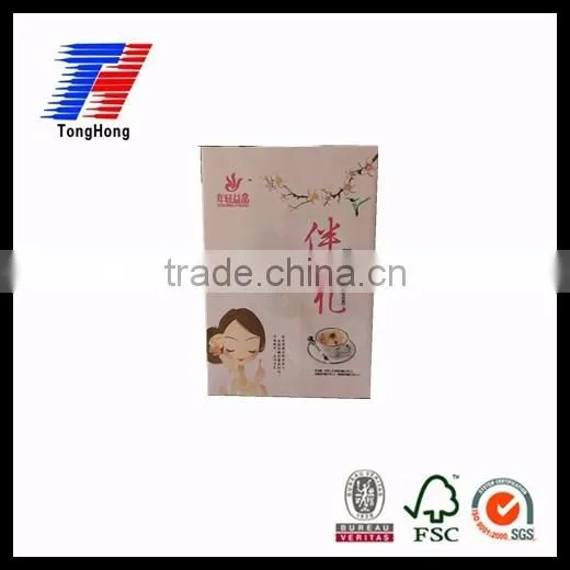 pink color with embossing healthy food gift packaging box for Mothers' Day woman healthy products