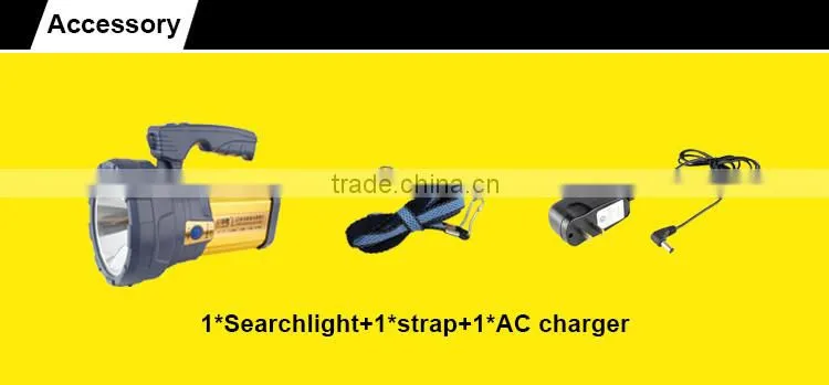 High lumen good performance rechargeable searchlight led for marine usage