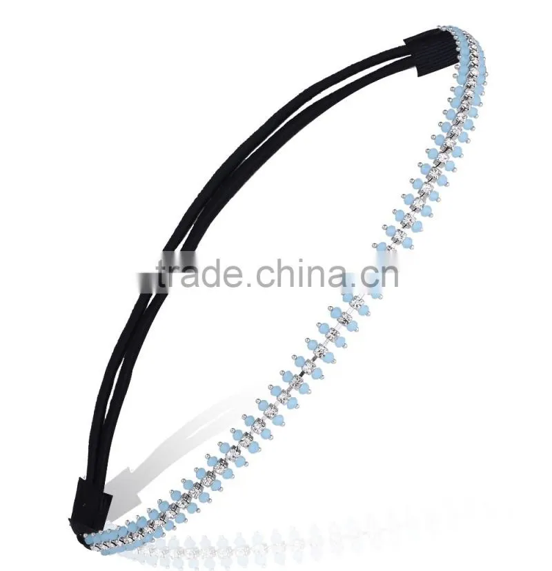 Women Lady Headband Crystal Elastic Hair Band For Wedding Bridal Party Hair Hoop