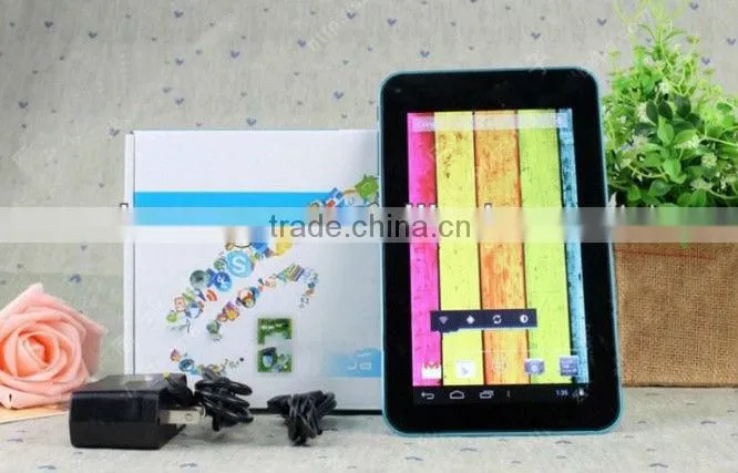 7 inch Android 4.2 cheap dual core tablet PC, Allwinner A20 512MB,4GB, Black/white/blue/red